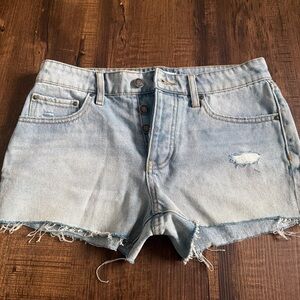 RSQ Light Blue Distressed Jean Shorts